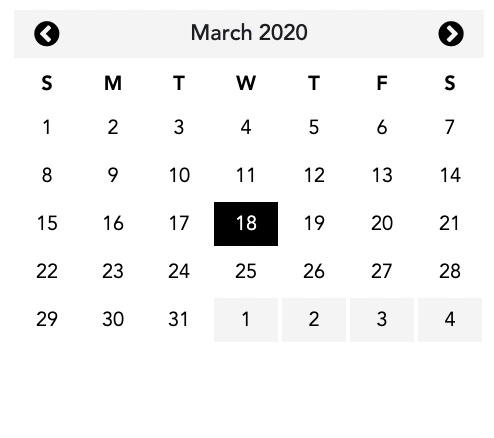 Animation demonstrating how the calendar mini-cal is now keyboard and screen-reader navigable.