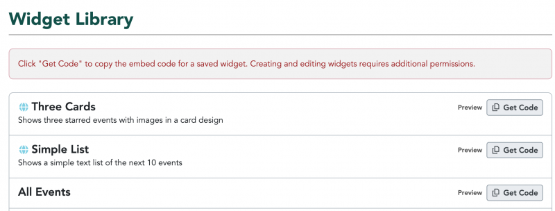 Widget Library 3.1 preview of widget library ui